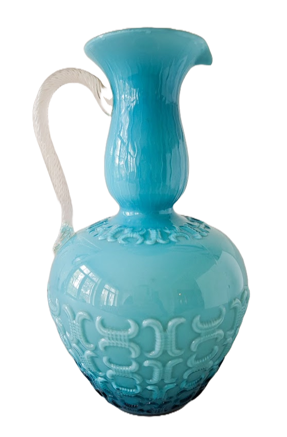 Vintage Opalina Florentina pitcher from the 1970s, Italy