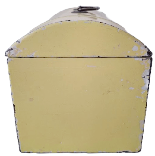 Large antique food storage tin