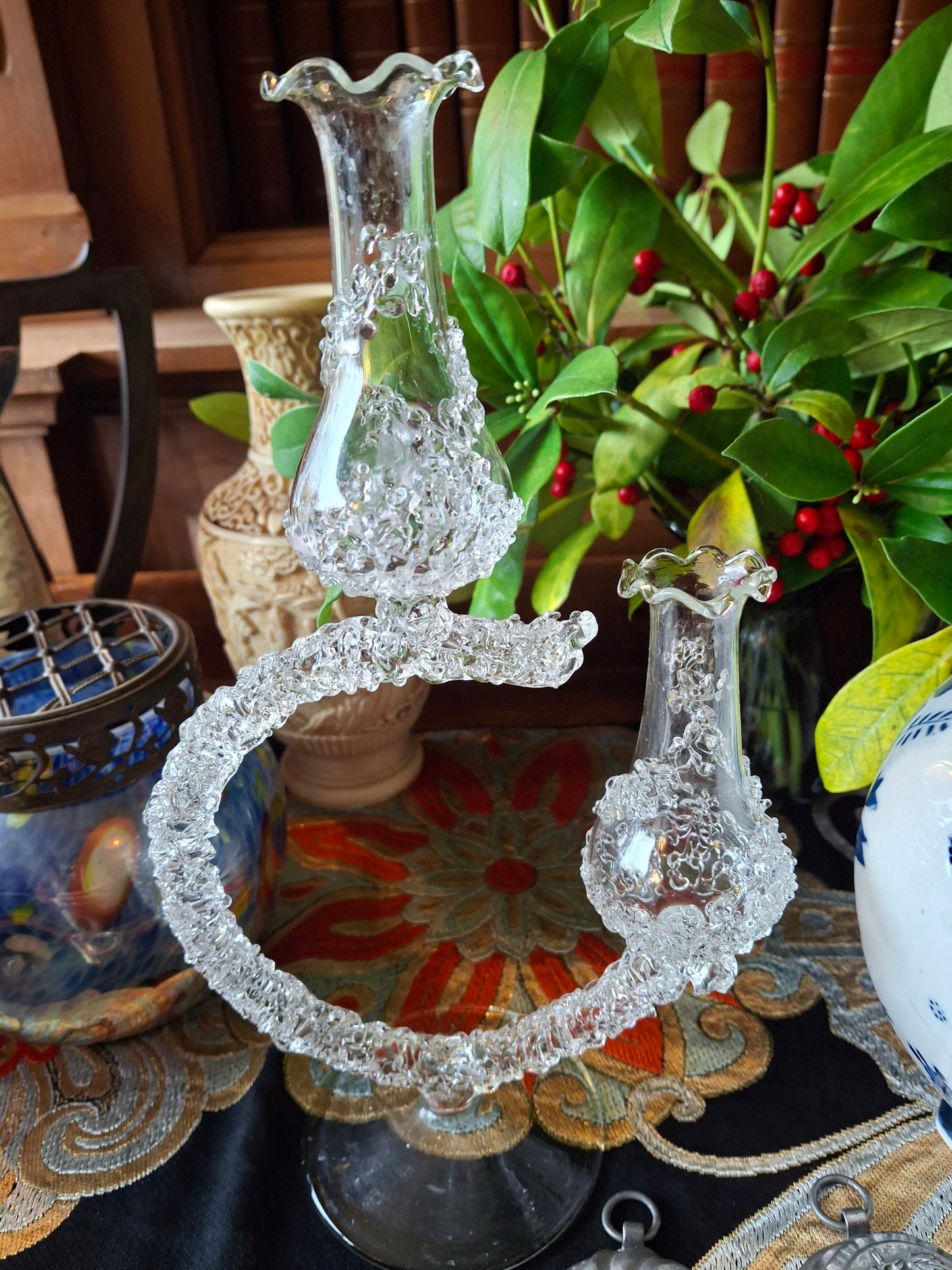 Venetian glass candlestick from the 1950s