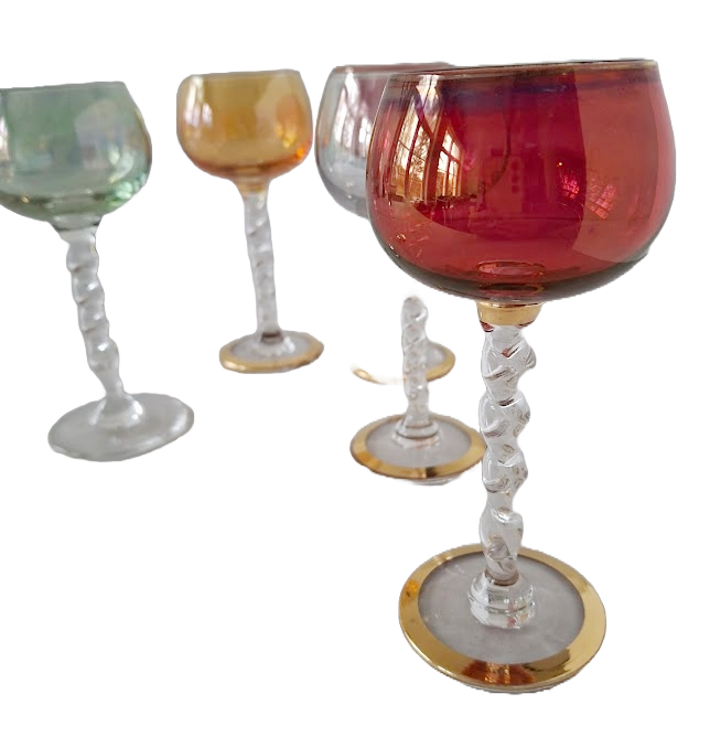 6 Antique crystal glasses from Hartzviller