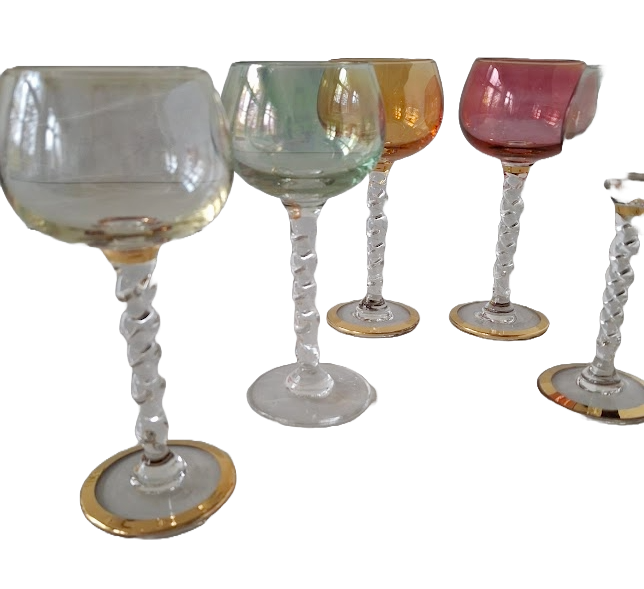 6 Antique crystal glasses from Hartzviller