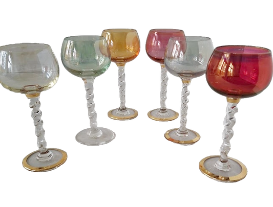 6 Antique crystal glasses from Hartzviller
