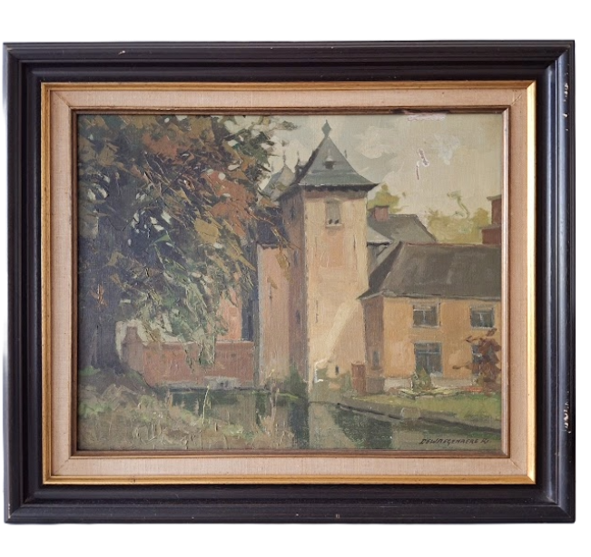 Oil painting by Raymond De Waegenaere from the 1950's