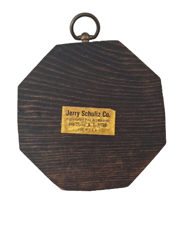 Jerry Schultz pine and ceramic wall hanging from the 1970's