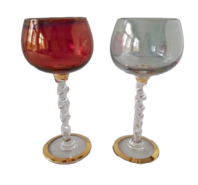 6 Antique crystal glasses from Hartzviller