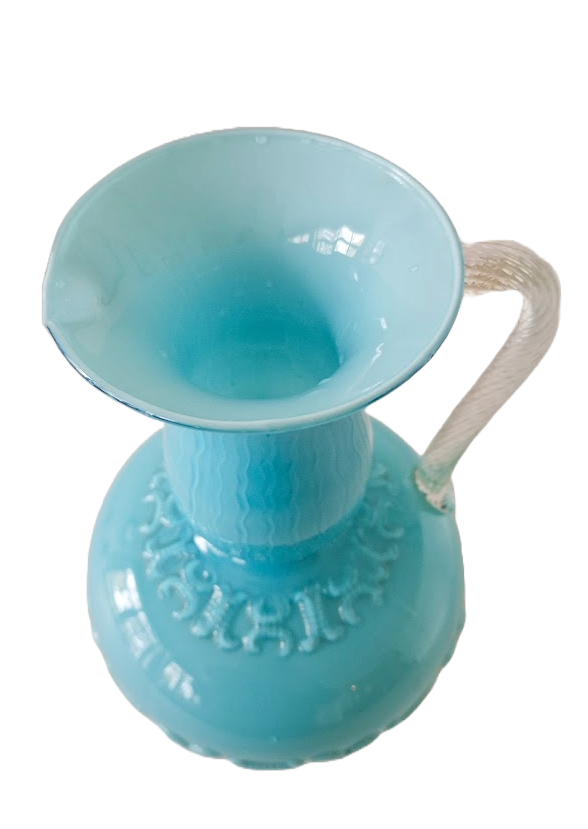 Vintage Opalina Florentina pitcher from the 1970s, Italy