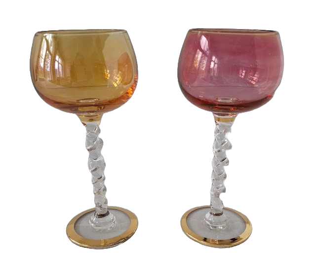 6 Antique crystal glasses from Hartzviller