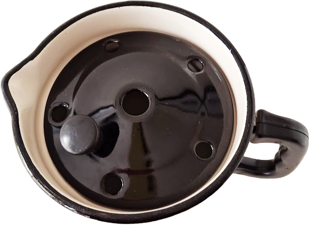 Enameled milk steamer, vintage