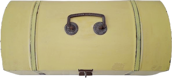 Small antique food storage tin