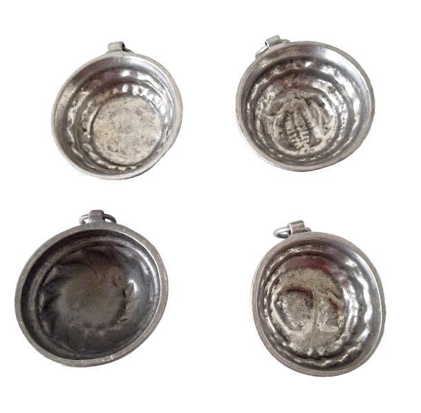 4 antique moulds for chocolate