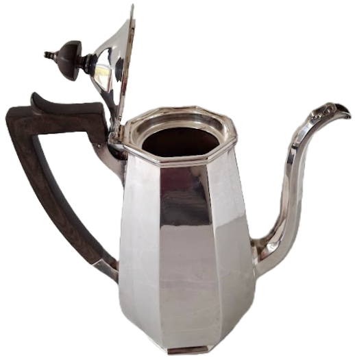 Antique silverplated coffe pot by James Dixon & Sons