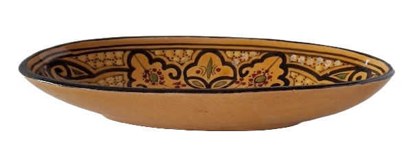 Oval ceramic bowl from Tunisia, vintage