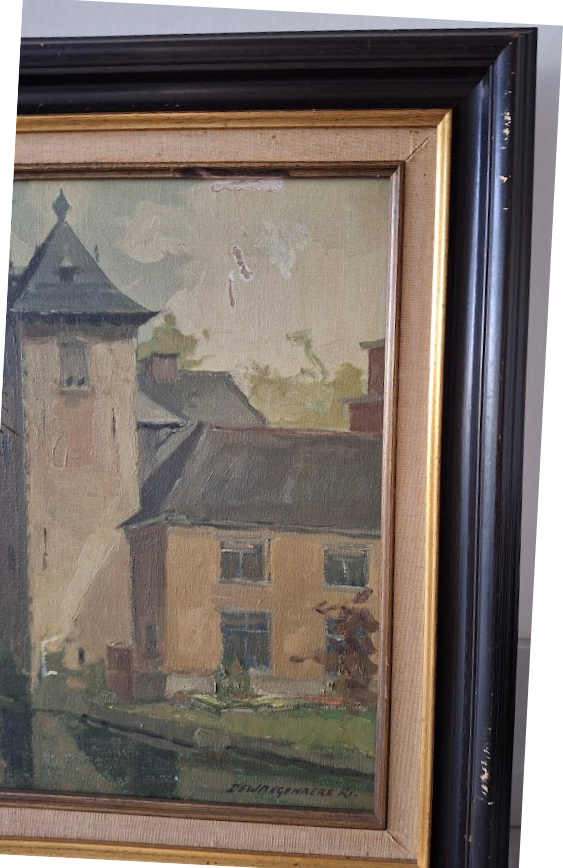 Oil painting by Raymond De Waegenaere from the 1950's