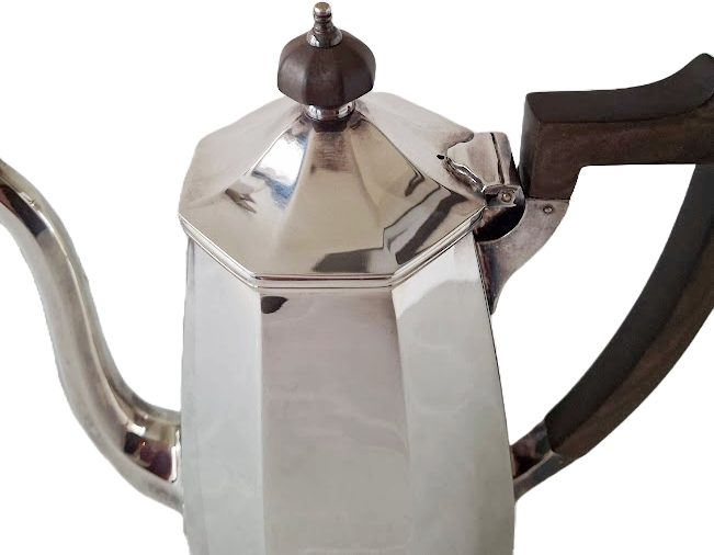 Antique silverplated coffe pot by James Dixon & Sons
