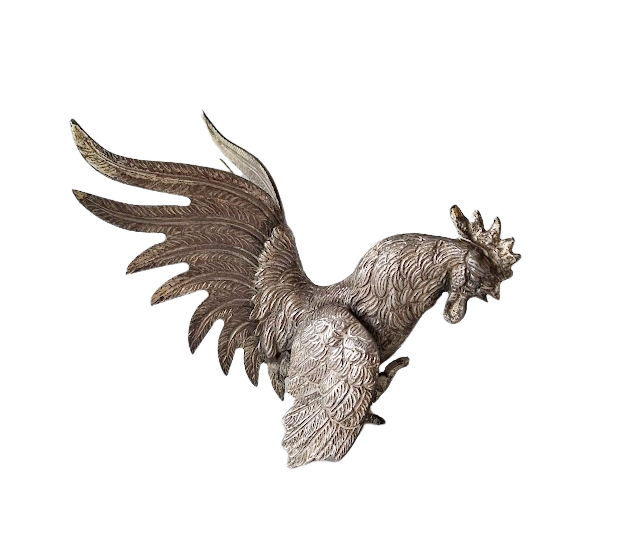Pair of fighting roosters, vintage