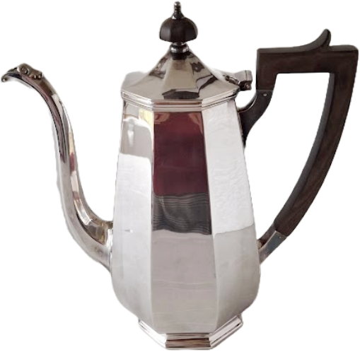 Antique silverplated coffe pot by James Dixon & Sons