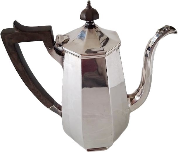 Antique silverplated coffe pot by James Dixon & Sons