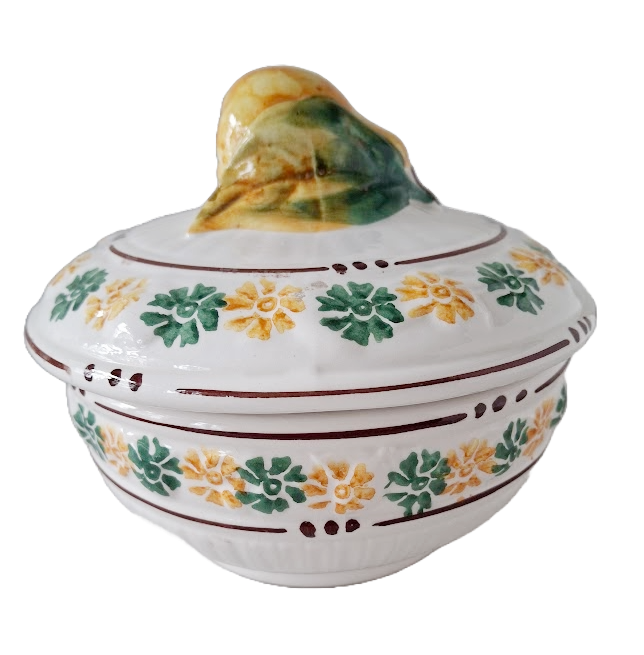 Vintage Italian cookie jar with pear detail