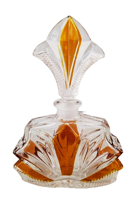 Art déco style perfume bottle in Bleikristall