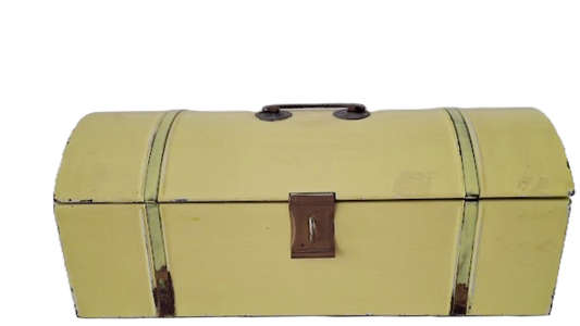 Small antique food storage tin