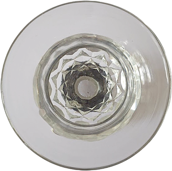 Silver and cut glass salt cellar from the early 19th century, antique