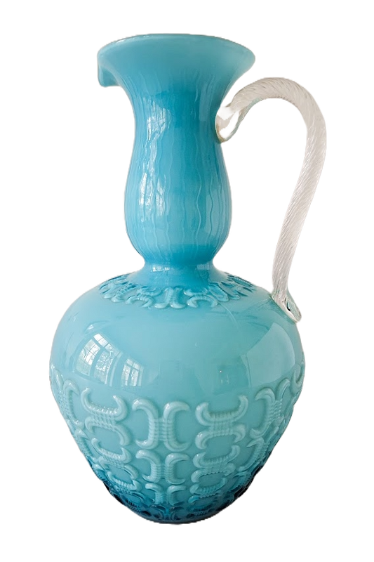 Vintage Opalina Florentina pitcher from the 1970s, Italy