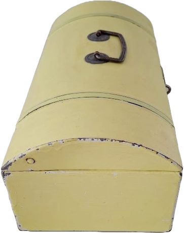 Small antique food storage tin